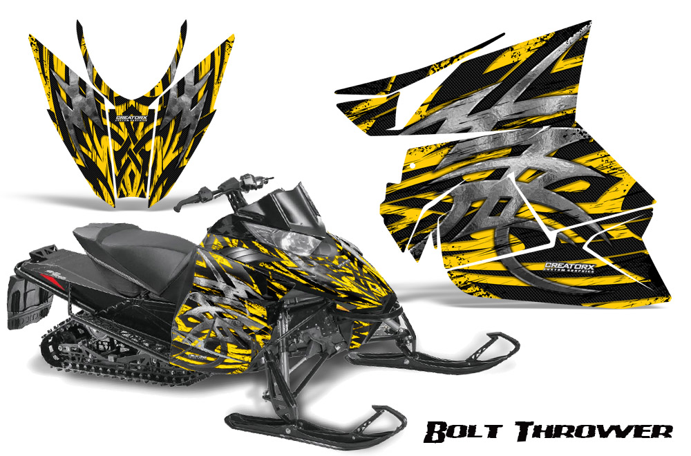 Arctic Cat Pro Climb Cross 2012 Graphics Kit .Bolt Thrower Yellow